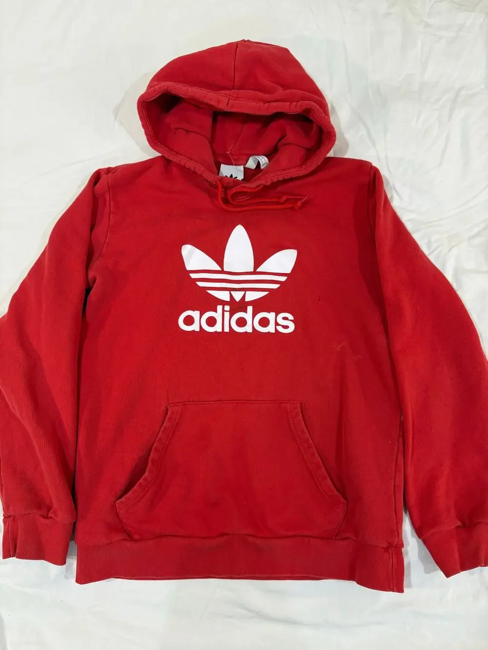 Adidas Red Pullover Hoodie Size Small